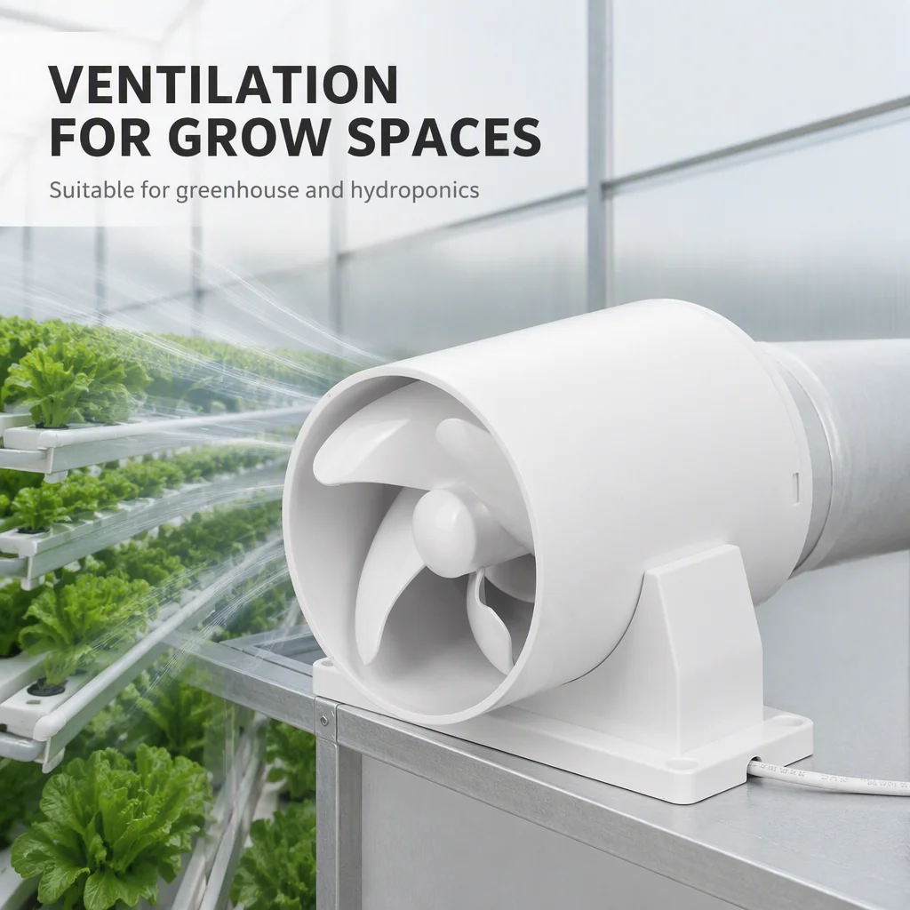 Mounted Bathroom Air Extractor, Wall, Inline, Centrifugal - detail 4
