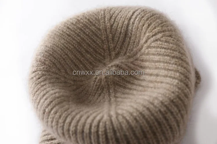 High Quality 100% Cashmere Knitted Hat for Women and Men Casual Beanie Hat Thicken Cap Winter Soft Warm Cashmere Caps Unisex