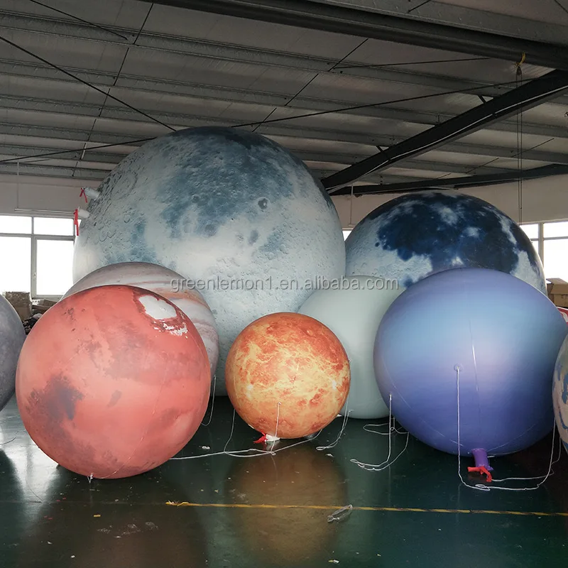 Custom LED-Lit Inflatable Giant Moon and Planet Ball Balloon Unique Advertising Inflatables for Party Decorations