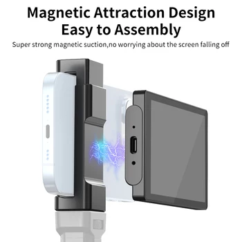 Kingma Wireless Connection Real-time Mirroring Phone Vlog Selfie Monitor Screen and Clamp Mount Kit for Smartphone detail image