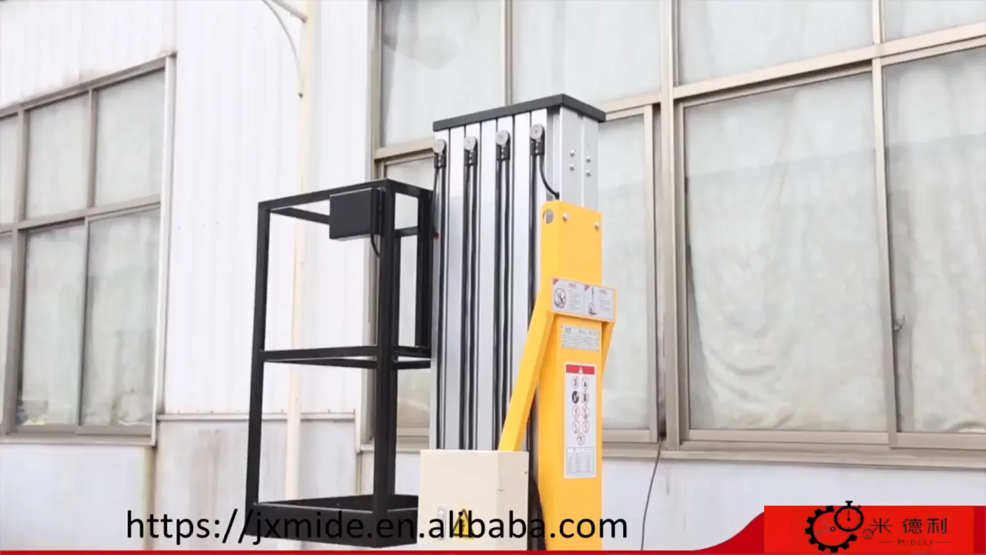 4m Aluminum Lift Ladder Lift Design Man Lift For Aerial Work 100kg