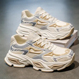 2026 Men's Autumn Breathable Mesh Lining Durable Sneakers Thick-Soled Height-Increasing Casual Running Clunky Shoes