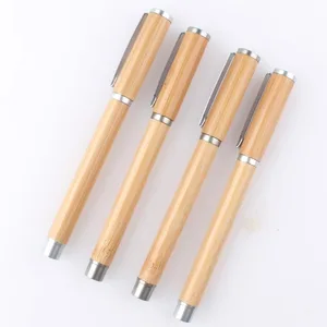 2022 Customized Bamboo Gel Ink Pen With Printed Logo