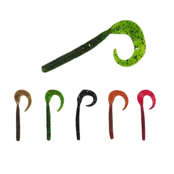 Lure Curl Tail Soft Bait 25g Multi-color Bionic Artificial Soft Bait for Bass Long-Cast Fishing Stainless Steel 10 Pack – Soft Lure – view 3