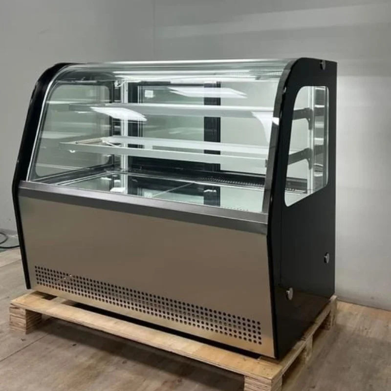 Small Double-Temperature Table Cake showcase and Dessert Display Cabinet Glass Refrigerator for Ice Cream Cooling Cooler