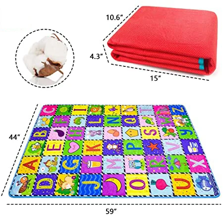 Best Selling Soft Plush Surface Kids Play Rug Mat Playmat with Non-Slip Backing Education Area Playtime Rug Baby Floor Play Mats supplier