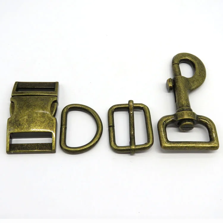 Wholesale High Quality Pet Dog Collar Metal Hardware Rose Gold Side