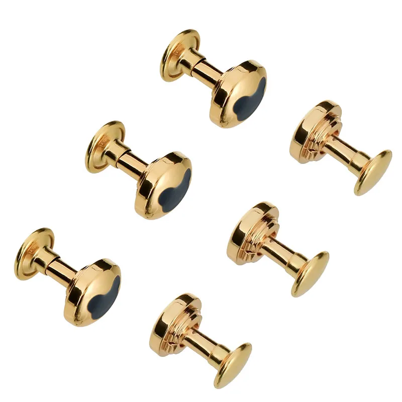 Высококачественные дизайнерские металлические круглые заклепки с двойной головкой медведя золотые и шипы декоративные для сумки