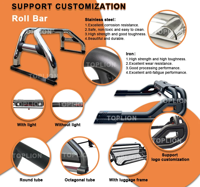 Universal Pickup Roll bar Top Selling Power Coating Steel 4X4 Roll Bar ...
