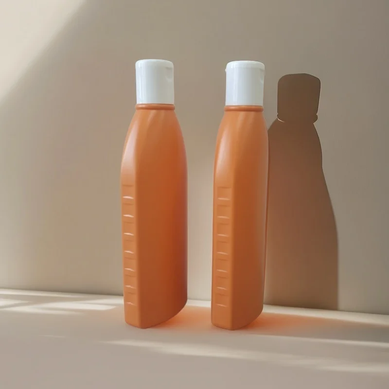 12oz HDPE Cosmetics Packaging Squeeze Bottle Shower Gel Bottle With Flip Cap Soft Touch