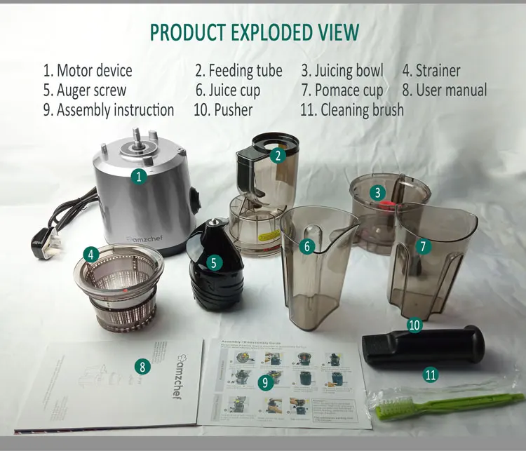 2023 New Arrival Automatic Pulp Ejection Slow Juicer Selfcleaning