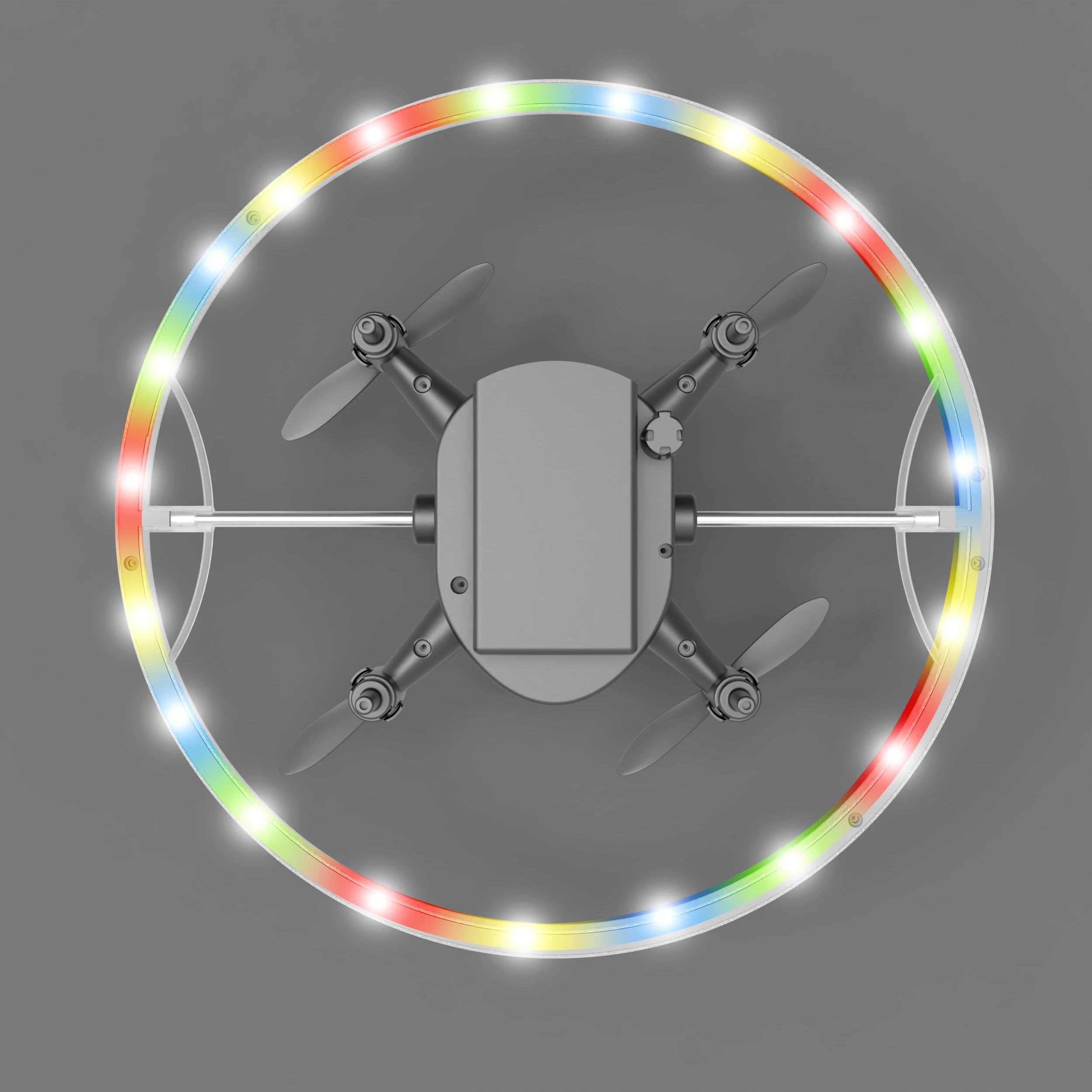 DWI Dowellin New RC Flash Light Drone Rotating Mode Stunt Flying Aircraft Cool Drone Light Show