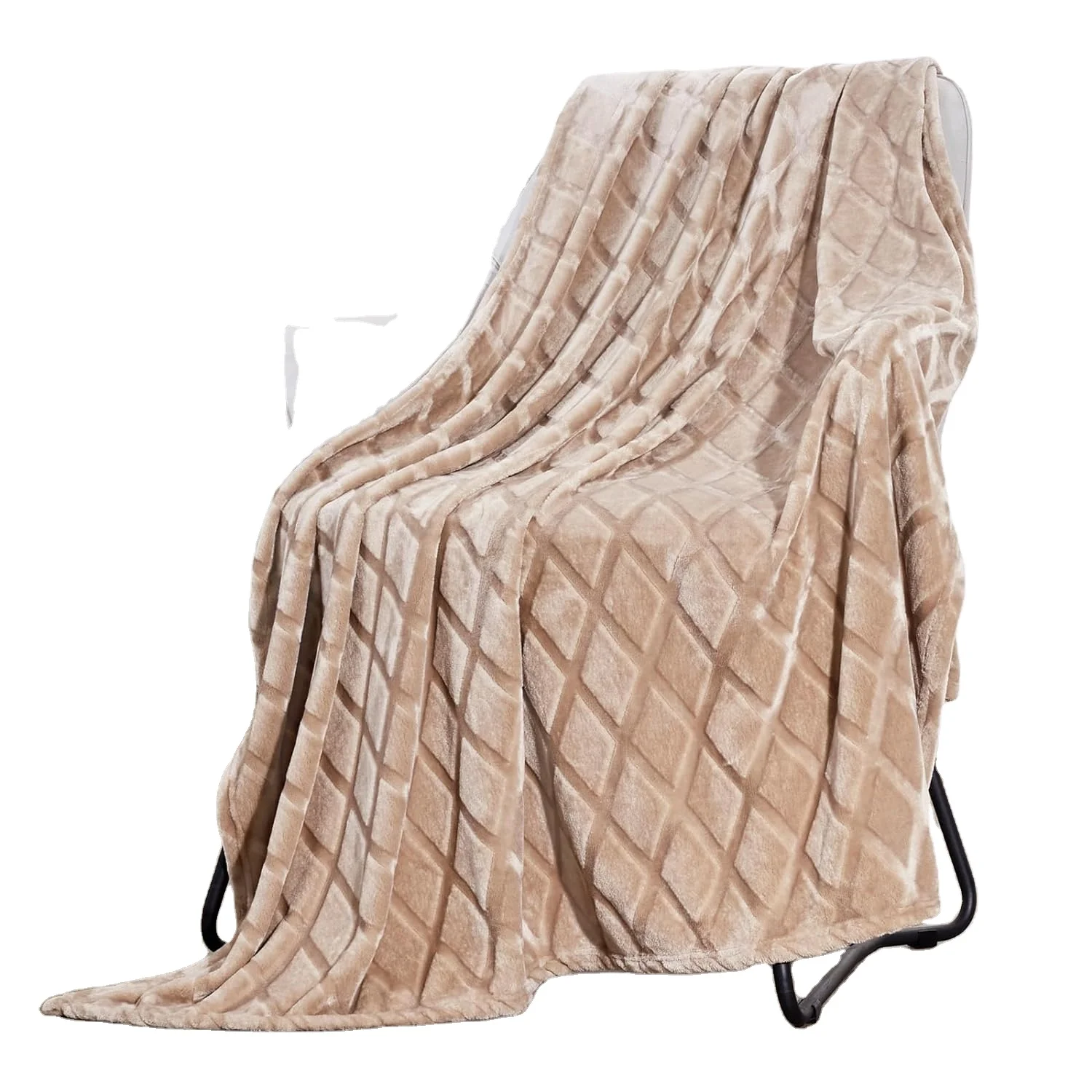 Promotional Custom Logo Flannel Fleece Blanket Thick Fleece Polyester Minky Custom Solid Colours