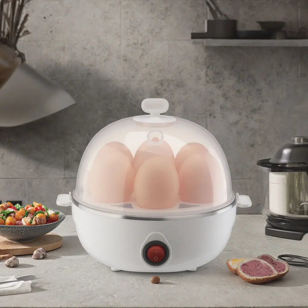 Automatic Single Layer Electric Egg Cooker 220v Power Source Plastic Household Food Cooker