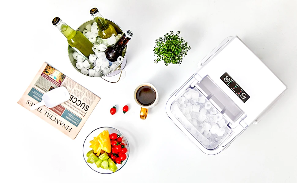 27lbs/24hrs Mini Ice Maker Fast Cube Countertop For Home/office/bar 110v Electric Portable Ice