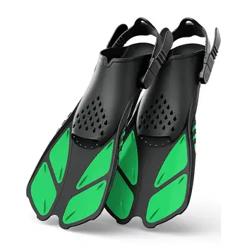 Best Products Foot Pockets Short Blades Flippers TPR PP Adjustable Strap Swimming Diving Fins for Adults