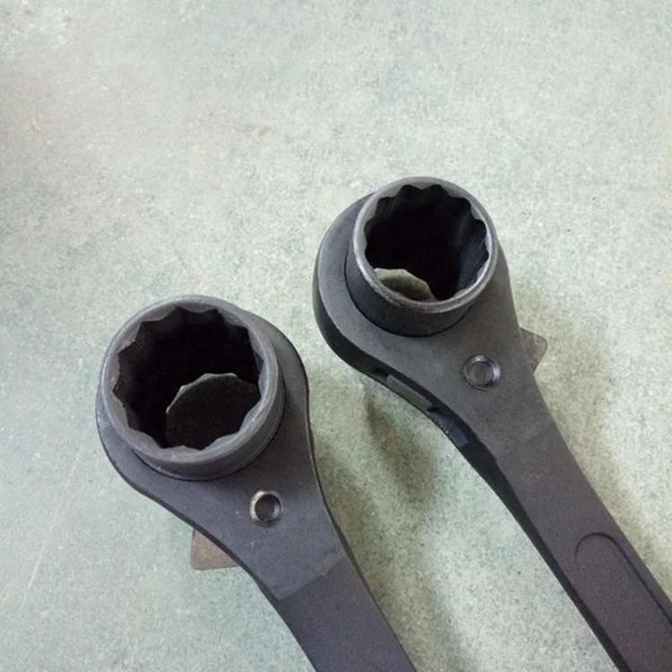 Scaffolding Tube Clamps Podger Spanner 22-24mm 2 Way Steel Erecting Ratchet Spanner Scaffold Tool Wrench