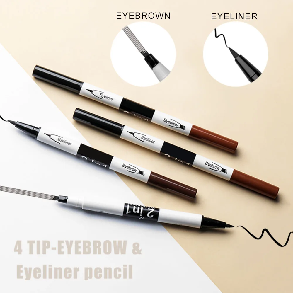 Новое поступление бровей Карандаши для губ. водостойкие карандаши 3D стереоскопический жидкости в четырех цветах Head эскиз линию бровей Карандаш для макияжа