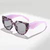 Montura floral morada-lente gris claro