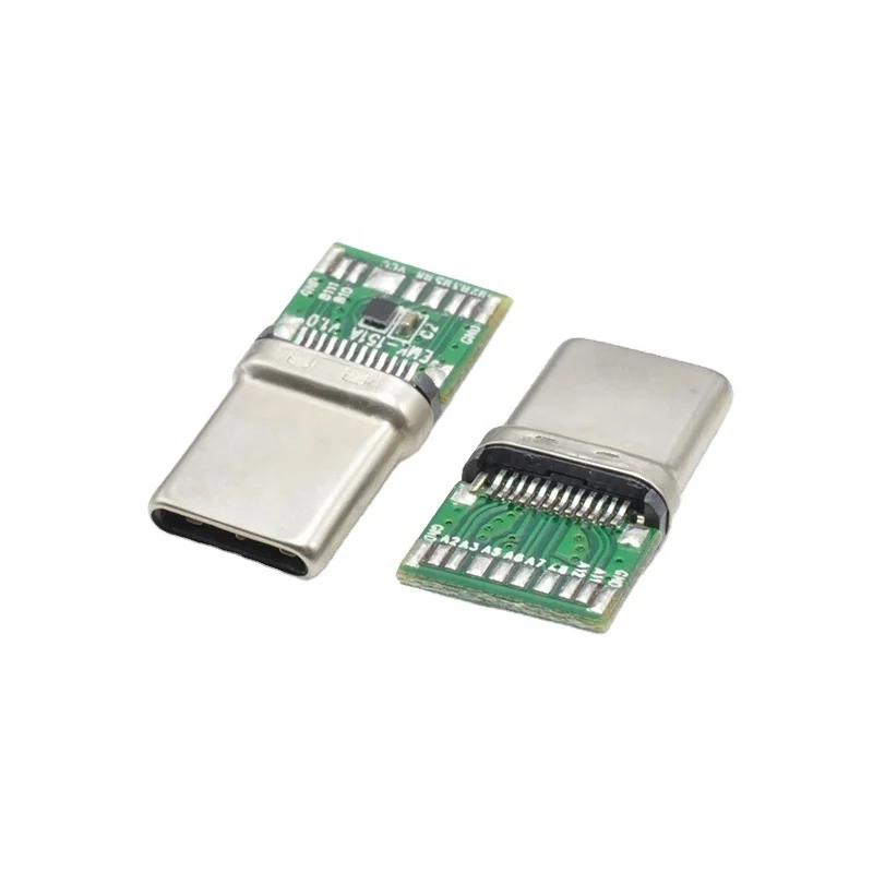 USB Type C Male Connector with Solder Board - High Quality