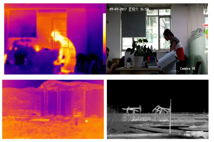 Dual Sensor Thermal Image CCTV Camera Long Range Day Night Vision PTZ Camera for Forest Marine Surveillance