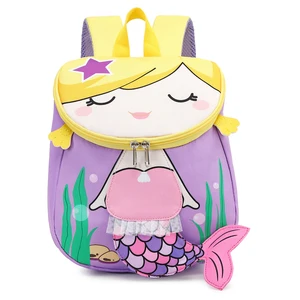 New Arrival Cartoon Mermaid Bolsa Infantil Child Baby Girl Book School Bag Backpack