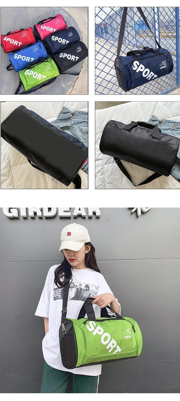Multi-function Large Capacity Fitness Outdoor Sports Gym Bag Waterproof Sport Gym Travel Duffel Bag