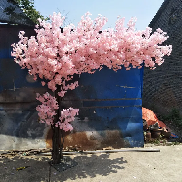 Large simulated artificial indoor wedding silk cherry blossom tree artificial Centerpiece decorative cherry blossom for sale