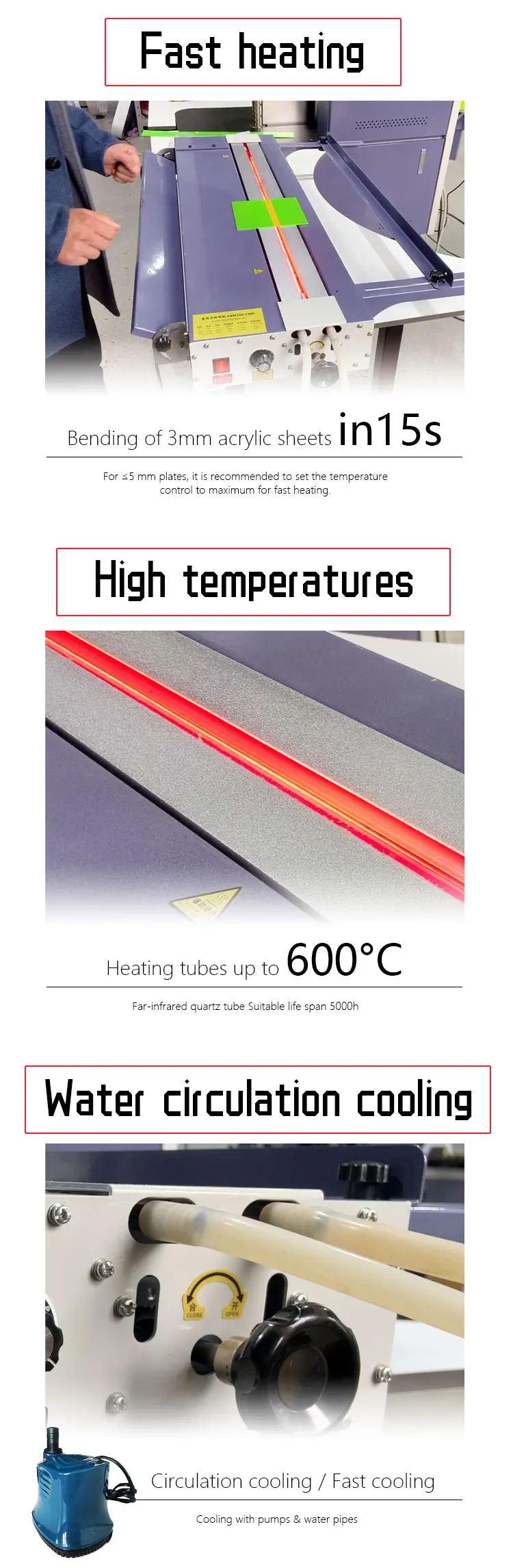 Standard Acrylic Bending Machine Manual Plexiglass Bending Machine