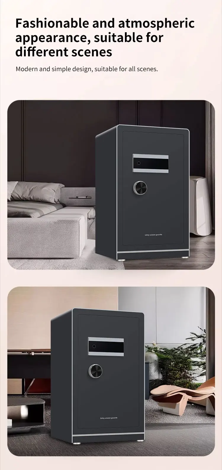 CEQSAFE Security Digital Electronic TUYA APP Biometric Safe Box Steel Household Safe with Fingerprint Lock for Home Storage manufacture