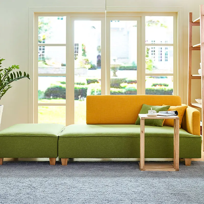 亨德利oem热销北欧风格沙发床套装家居家具挡色布艺客厅沙发 - buy