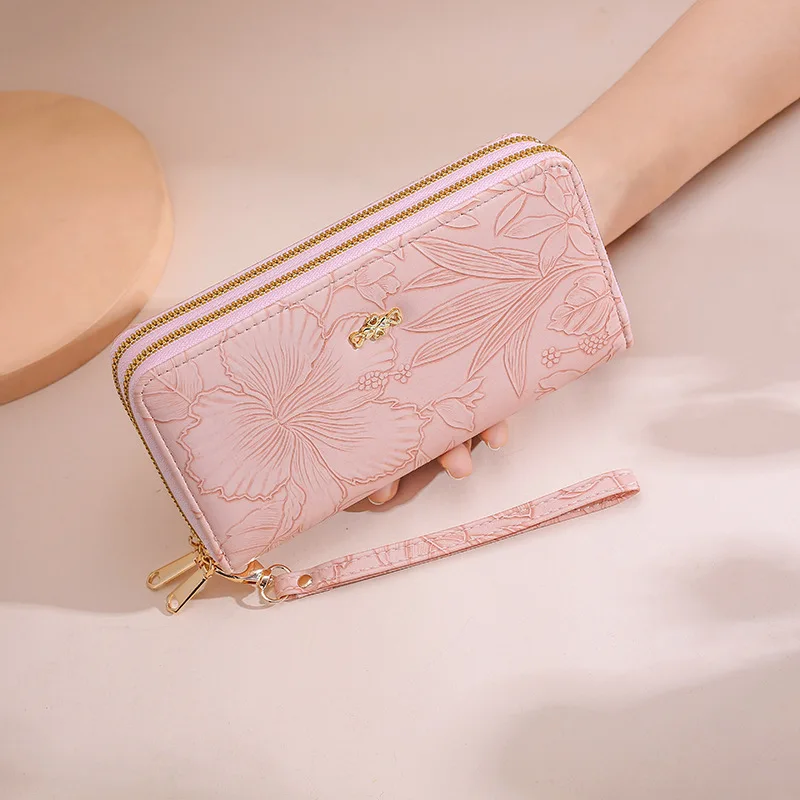 Fashionable Long Large Capacity Pu Leather Wallet Women Clutch Wallets Luxury Ladies Purse 2024