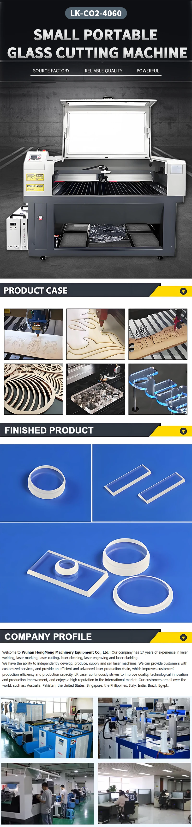 Industrial CNC Automatic Water Cooling Portable Small Sheet Metal Tube DXF PLT Picosecond Laser Glass Cutting Machine Wood AI