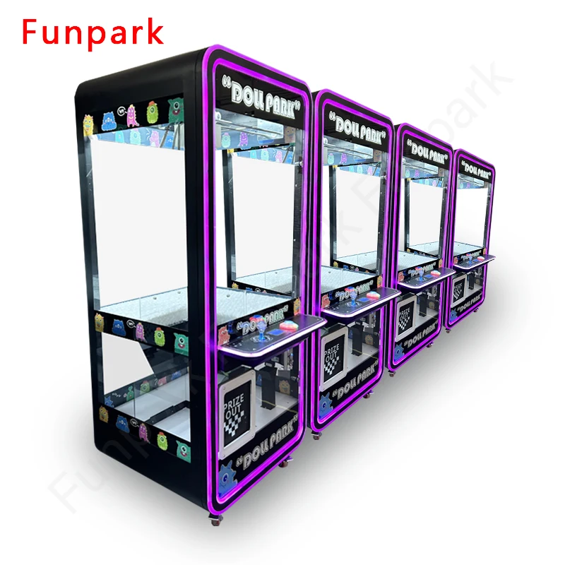 FunparkHot Selling Factory Direct Supply Crane Machine Coin Operated Plush Doll Playground Game Center Crane Claw Machine Sale supplier