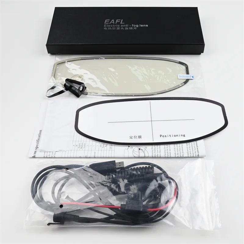 Helmet Heated Anti Fog Visor Electric Visor Film Shield for Motorcycle Snowmobile Ski Helmet