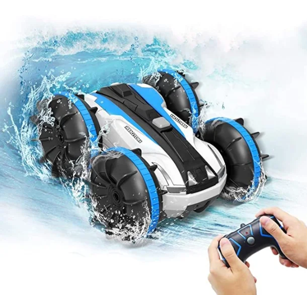  Amphibious RC Car for Kids-Waterproof 2.4 GHz 4WD