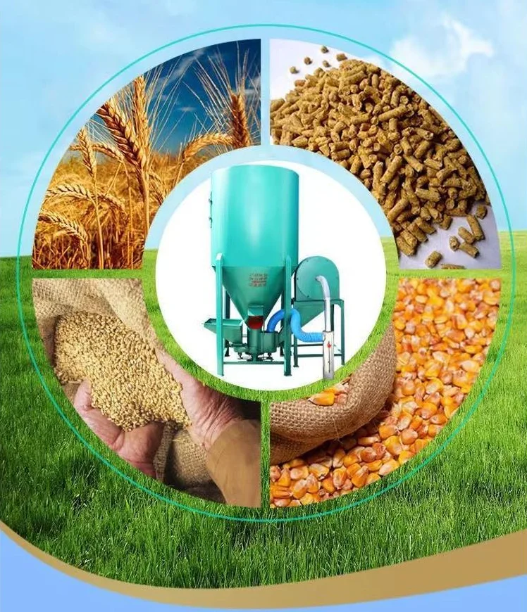 Fodder Mixing Machine Animal Feed Mill Mixer - Efficient Poultry Grinder Machine