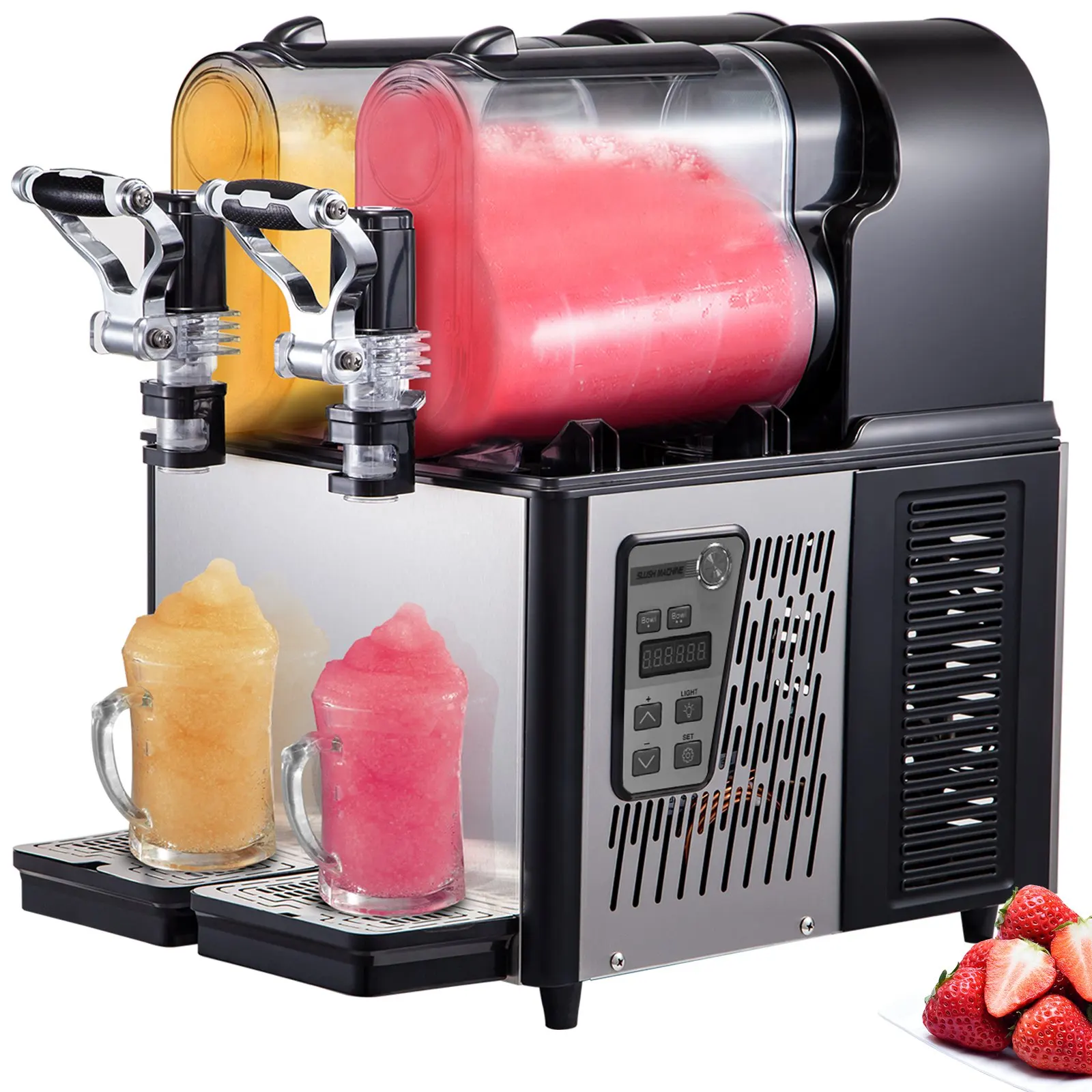 Double Bowl Frozen Daiquiri Machine For Sale 3L Commercial Slushy