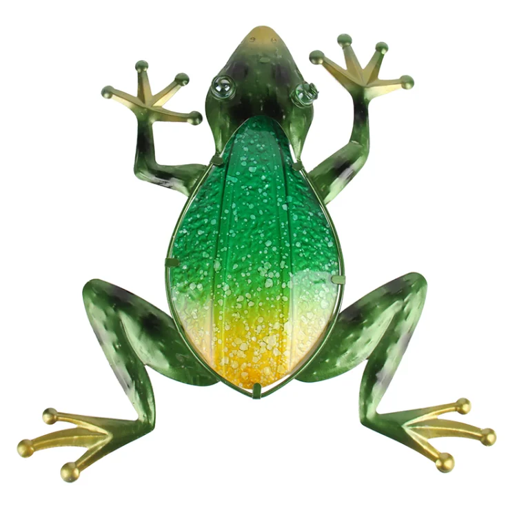 Top Grace Spring  Green Frog Statue Glass Frog Frogs Wall  Art Animal Hanging  1