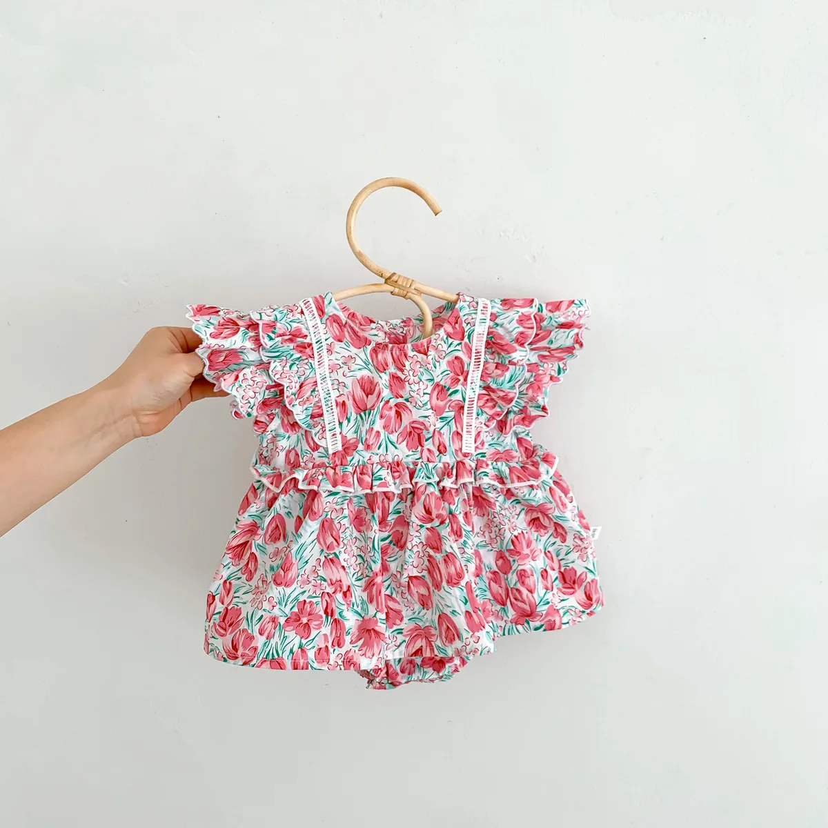 2023 Summer Wholesale Floral Flying Sleeve Baby Romper Dress Buy Baby