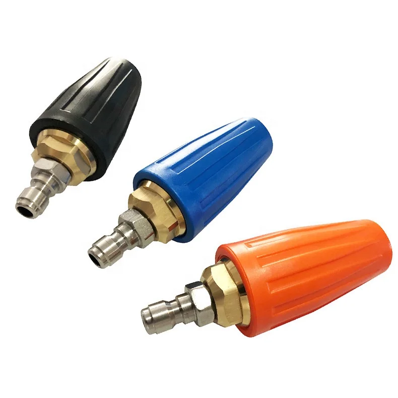 Turbo Nozzle 1/4" Quick Connect Plug 3600 PSI Pressure Washer Accessory Rotating Jetter Nozzle