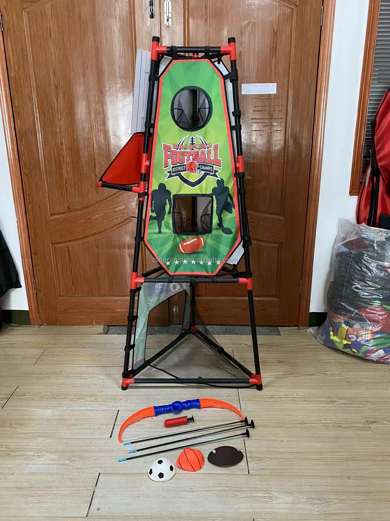 Indoor Outdoor Kids 5 In 1 Multi Game Center Football Soccer Baseball