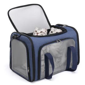 Custom Cat Carrying Case Pet Dog Carrier Soft-Sided Cat Bag Airline Approved Pet Travel Carrier Collapsible for Dogs Cats