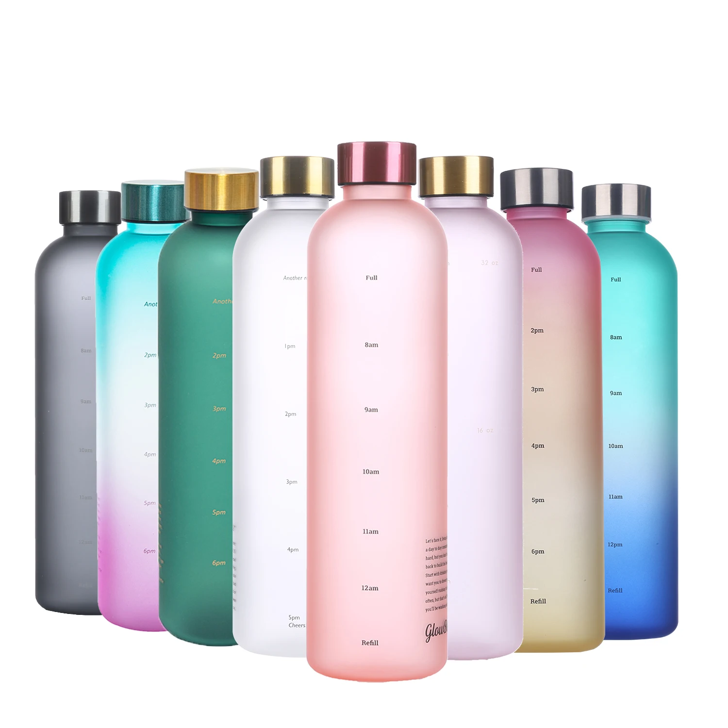 Custom 600ml  1000 ml  Tritan Plastic Sport  1 Litre Drink Water Bottle with Lid
