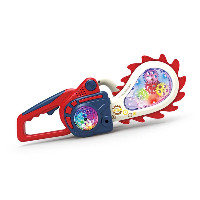 Детская пластиковая пила для ролевых игр вибропила с подсветкой электроинструмент Электрическая цепная HC572026