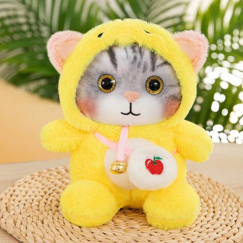 Animal Transfiguration Cat Plush Toy Doll Backpack Bag Rabbit Fur Doll ...