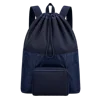 Sac à dos à cordon en maille marine
