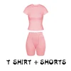 Tshirt set-Lightcoral