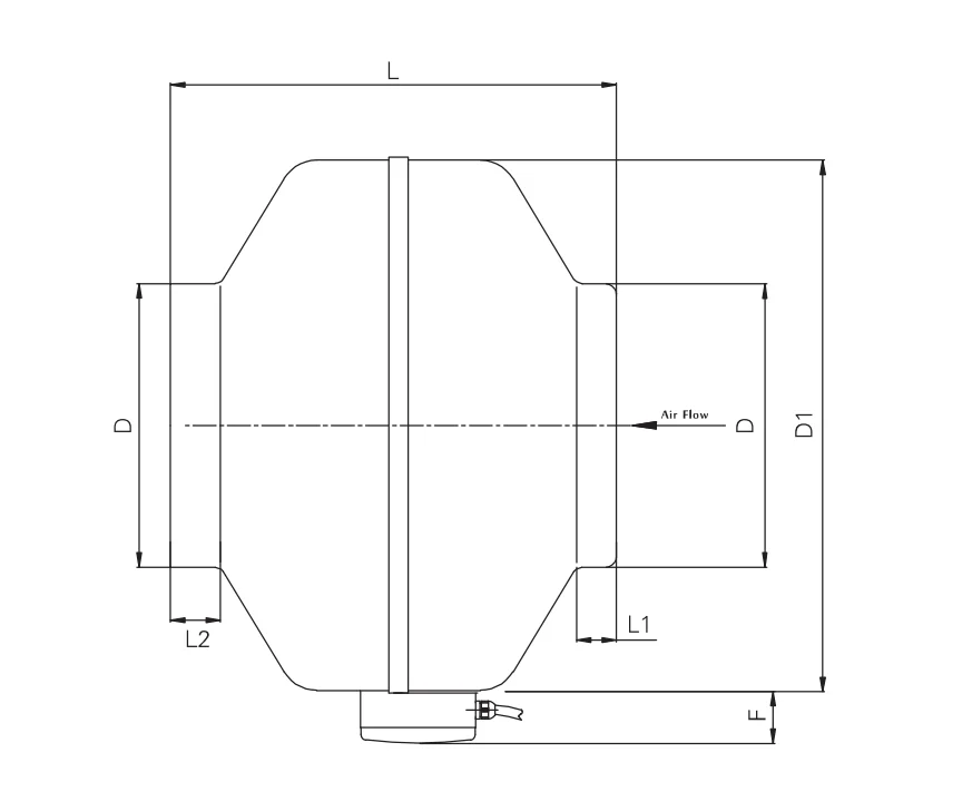 Centrifugal Fan, ETL, 110/220V, Inline - detail 4