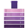 Banda morada pura, juego de 5 unidades con bolsa.